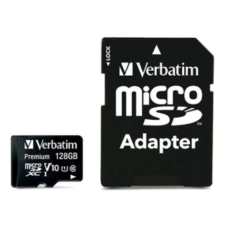 Verbatim Micro SDXC kaart met adapter | Verbatim | 128 GB (Premium, Class 10) 44085 K170301112 - 1