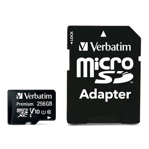 Verbatim Micro SDXC kaart met adapter | Verbatim | 256 GB (Premium, Class 10) 44087 K170301115 - 1