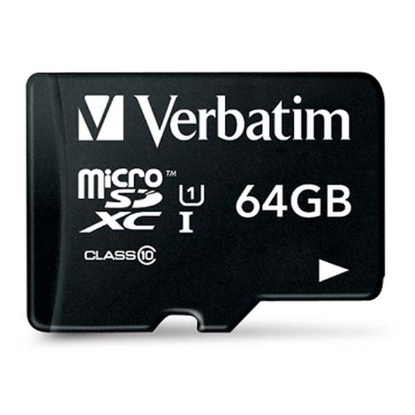 Verbatim Micro SDXC kaart met adapter | Verbatim | 64 GB (Premium, Class 10) 44084 K170301120 - 2