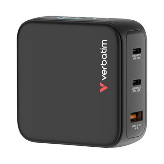 Verbatim Reisoplader | Verbatim | Mini GaN Charger | Type A, C en G | 3 poorten | 100W | (1x USB A, 2x USB C, Scherm) 30239 K050801130