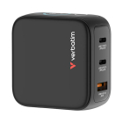 Verbatim Reisoplader | Verbatim | Mini GaN Charger | Type A, C en G | 3 poorten | 65W (1x USB A, 2x USB C, Scherm) 30238 K050801129 - 1