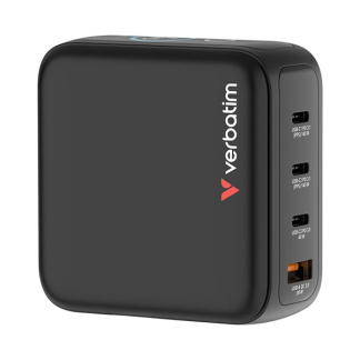 Verbatim Reisoplader | Verbatim | Mini GaN Charger | Type A, C en G | 4 poorten | 140W (1x USB A, 3x USB C, Scherm) 30240 K050801131
