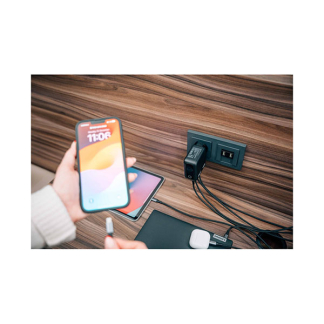 Verbatim Reisoplader | Verbatim | Mini GaN Charger | Type A, C en G | 4 poorten | 140W (1x USB A, 3x USB C, Scherm) 30240 K050801131 - 5