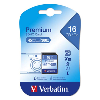 Verbatim SDHC kaart | Verbatim | 16 GB (Class 10) 43962 K170301010 - 2