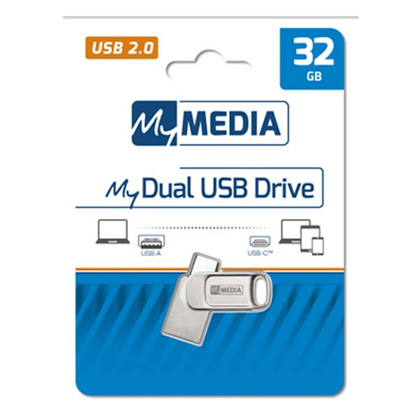 Verbatim USB stick | Verbatim My Dual | 32 GB (USB A en USB C, USB 2.0, Metaal) 69266 K170302133 - 3