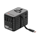 Verbatim Universele reisstekker met USB | Verbatim | Charge n Travel | Wereld naar Wereld | 100W (Uitschuifbaar, 2x USB A, 3x USB C, Zwart) 30191 K050801126 - 1
