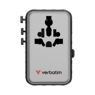 Verbatim Universele reisstekker met USB | Verbatim | Charge n Travel | Wereld naar Wereld | 100W (Uitschuifbaar, 2x USB A, 3x USB C, Zwart) 30191 K050801126 - 2