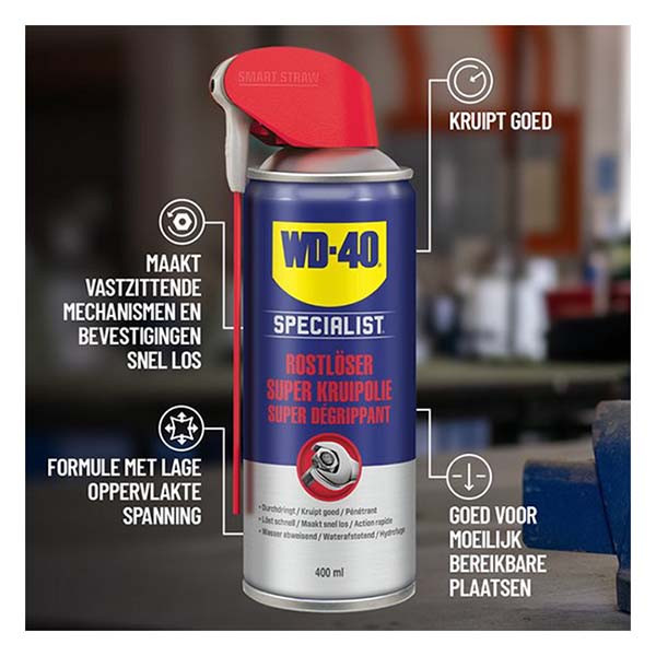 WD-40 Kruipolie | WD-40 | 250 ml (met Smart Straw) 31709/NBA K100702535 - 2