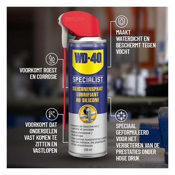 WD-40 Siliconenspray | WD-40 | 250 ml (met Smart Straw) 31721/NBA K100702536 - 2