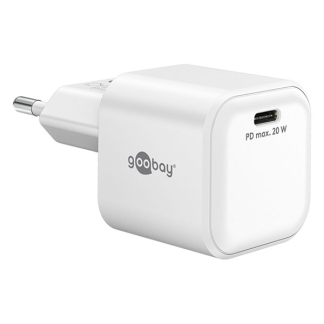Wentronic USB C snellader | Goobay (20W, 1x USB C, Power Delivery, GaN, Wit) 76691 K120300314 - 1