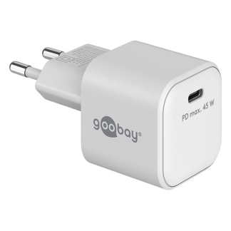 Wentronic USB C snellader | Goobay (45W, 1x USB C, Power Delivery, GaN, Wit) 80241 K120300318 - 1