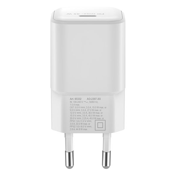 Wentronic USB C snellader | Goobay (45W, 1x USB C, Power Delivery, GaN, Wit) 80241 K120300318 - 4