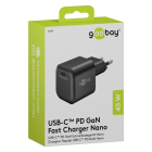 Wentronic USB C snellader | Goobay (45W, 1x USB C, Power Delivery, GaN, Zwart) 80238 K120300317 - 8