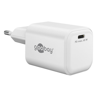 Wentronic USB C snellader | Goobay (65W, 1x USB C, Power Delivery, GaN, Wit) 79156 K120300320 - 1