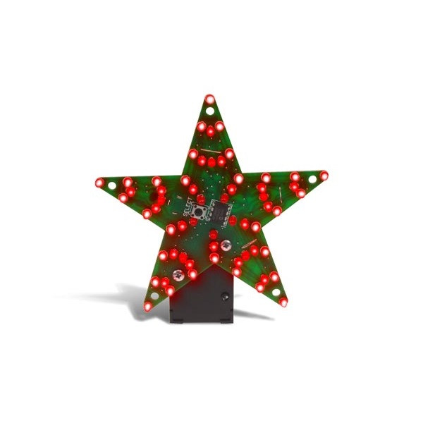 Whadda Soldeerkit | Whadda | Kerstster (12V, 60 leds, 24 effecten, Batterij) MK170 WSSA170 K100901019 - 1