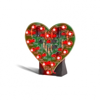 Whadda Soldeerkit | Whadda | Valentijnshart (9V, 28 leds, Batterij) MK101 WSSA101 K100901022