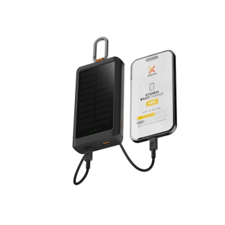 Xtorm Powerbank | Xtorm | 10.000 mAh (1x USB C, 1x USB A, 15W, Zonnepaneel, Zaklamp, Ophanghaak, Zwart) XG2S101 K070501323 - 5