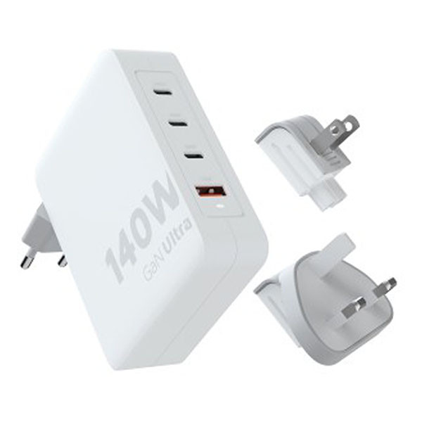 Xtorm Reisoplader | Xtorm | Type A, C en G | 4 poorten | 140W (3x USB C, 1x USB A, GaN) XVC2140 K070501329 - 1