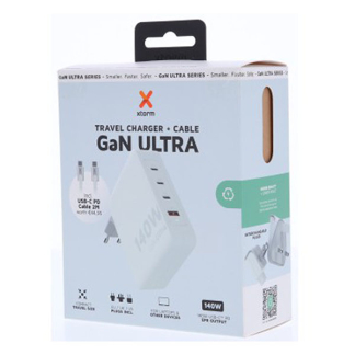 Xtorm Reisoplader | Xtorm | Type A, C en G | 4 poorten | 140W (3x USB C, 1x USB A, GaN) XVC2140 K070501329 - 5