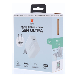 Xtorm USB C snellader | Xtorm | 2 poorten (2x USB C, 67W, GaN, Wit) XVC2067 K070501328 - 5
