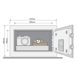 Yale Elektronische kluis | Yale | 20 x 48 x 35 cm (Alarm) A000455445 K170404714 - 5