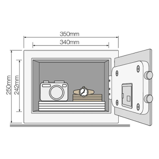Yale Elektronische kluis | Yale | 35 x 25 x 25 cm (Alarm) A000455446 K170404715 - 3