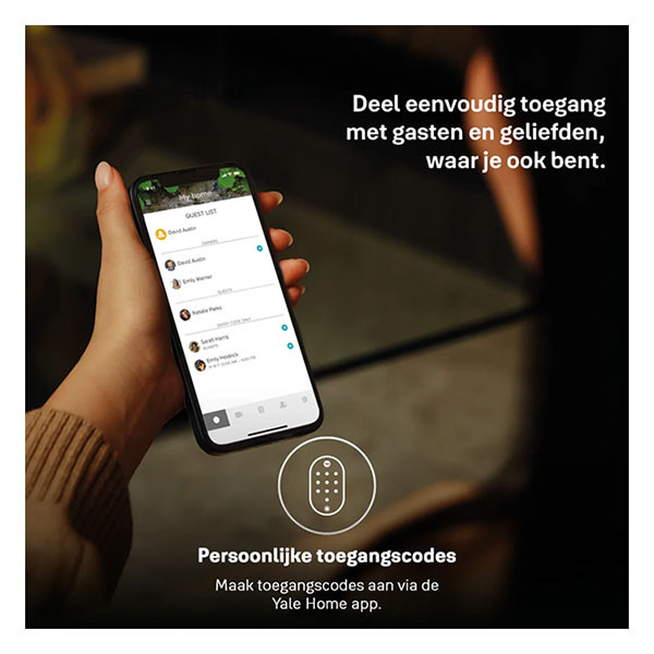 Yale Keypad voor slim deurslot | Yale Home (Batterij, Bluetooth, Deurbelknop, 10 Vingerafdrukken, IP55) A000493031 K010810031 - 4