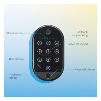 Yale Keypad voor slim deurslot | Yale Home (Batterij, Bluetooth, Deurbelknop, 10 Vingerafdrukken, IP55) A000493031 K010810031 - 6