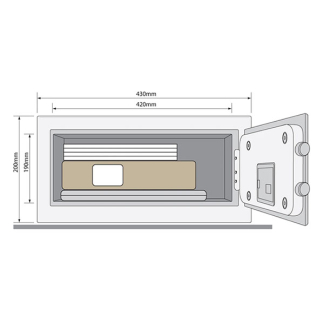Yale Laptopkluis | Yale | 43 x 35 x 20 cm (Elektronisch, Alarm) A000455448 K170404717 - 3