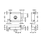Yale Oplegslot | Yale (DIN links, Staal, Losse buitencilinder) 7225106 K010809878 - 2