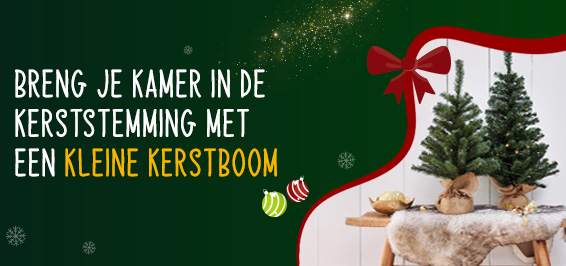 Breng je kamer in de kerststemming met een kleine kerstboom