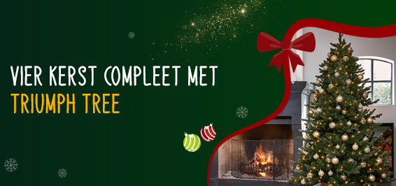 Vier kerst met een kunstkerstboom