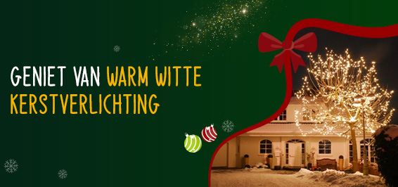 Geniet van warm witte kerstverlichting