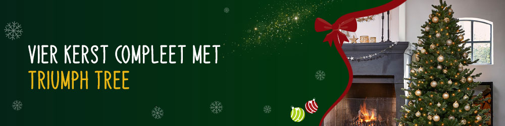 Vier kerst met een kunstkerstboom