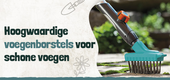 Voor strakke voegen gebruik je een borstel