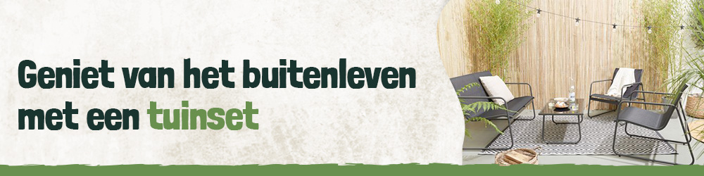 Geniet volop van het buitenleven met een tuinset