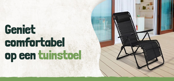 Geniet comfortabel van de buitenlucht op een tuinstoel