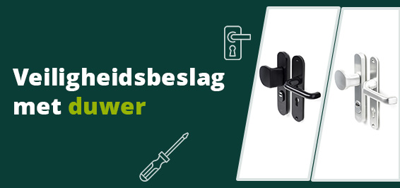 Veiligheidsbeslag met duwer