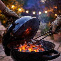 Houtskool barbecue