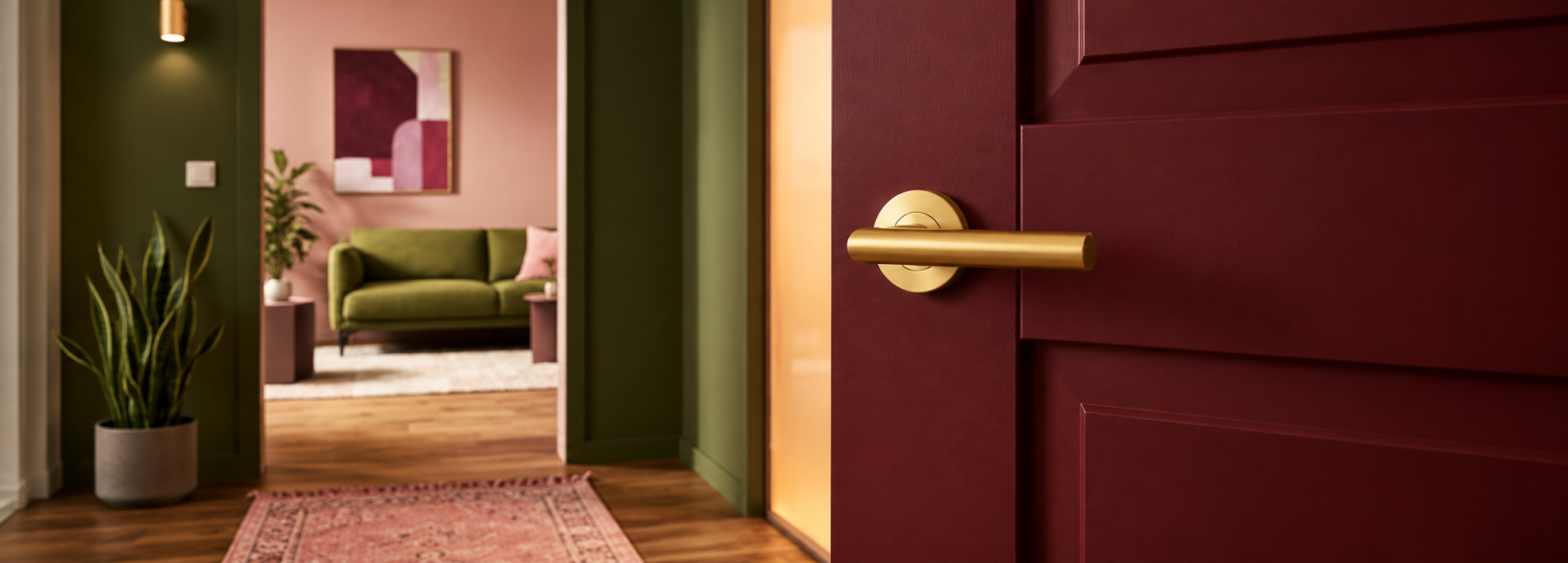Deurbeslag voor een kleurrijk interieur