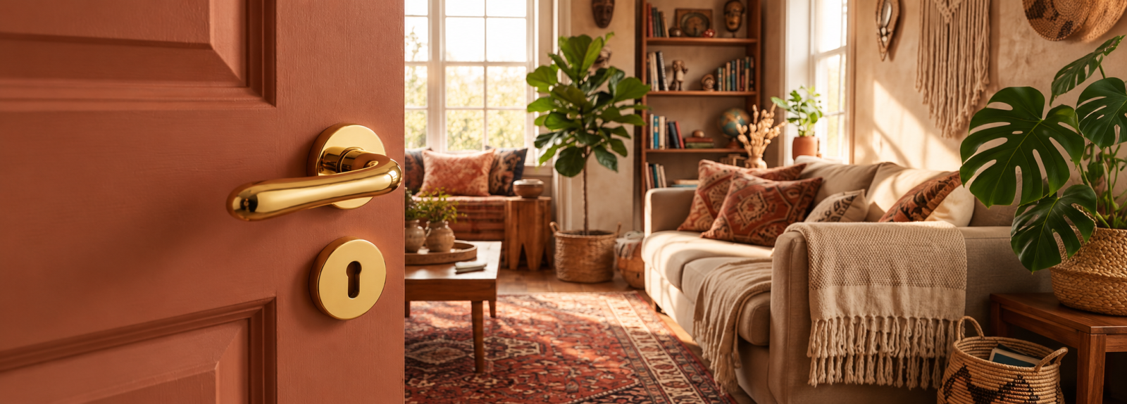 Deurbeslag voor een bohemien interieur
