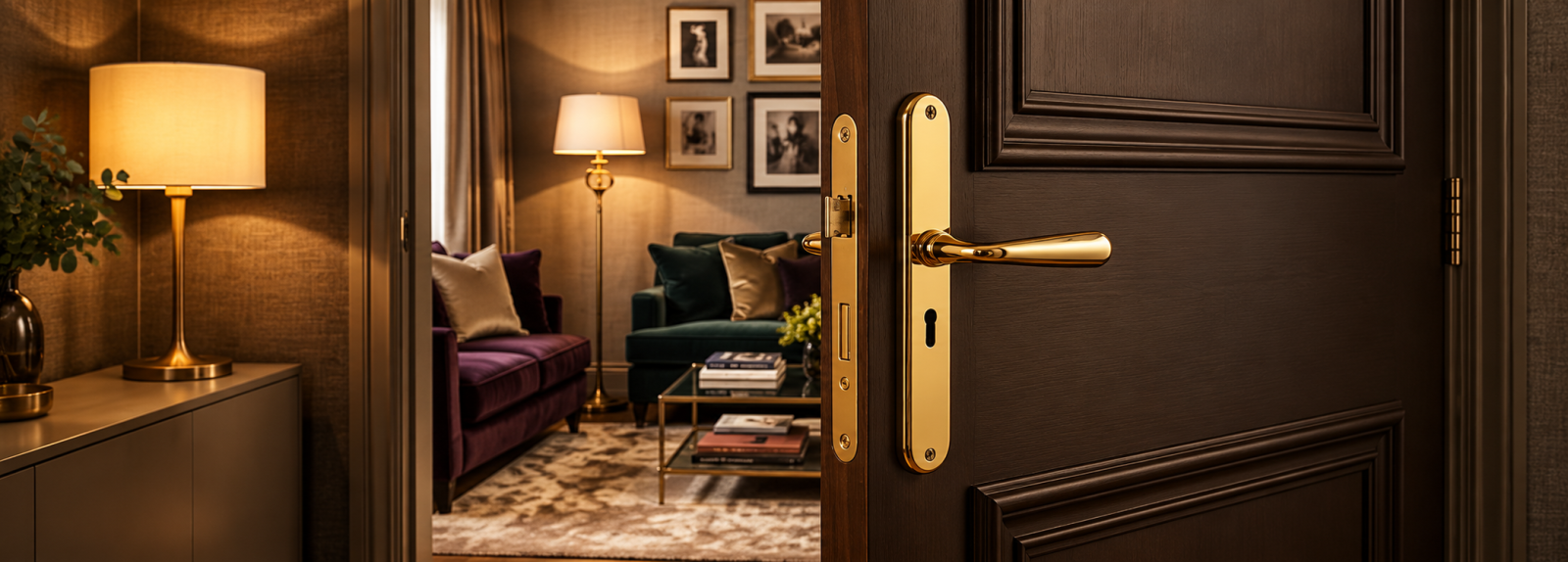 Deurbeslag voor een hotel chique interieur