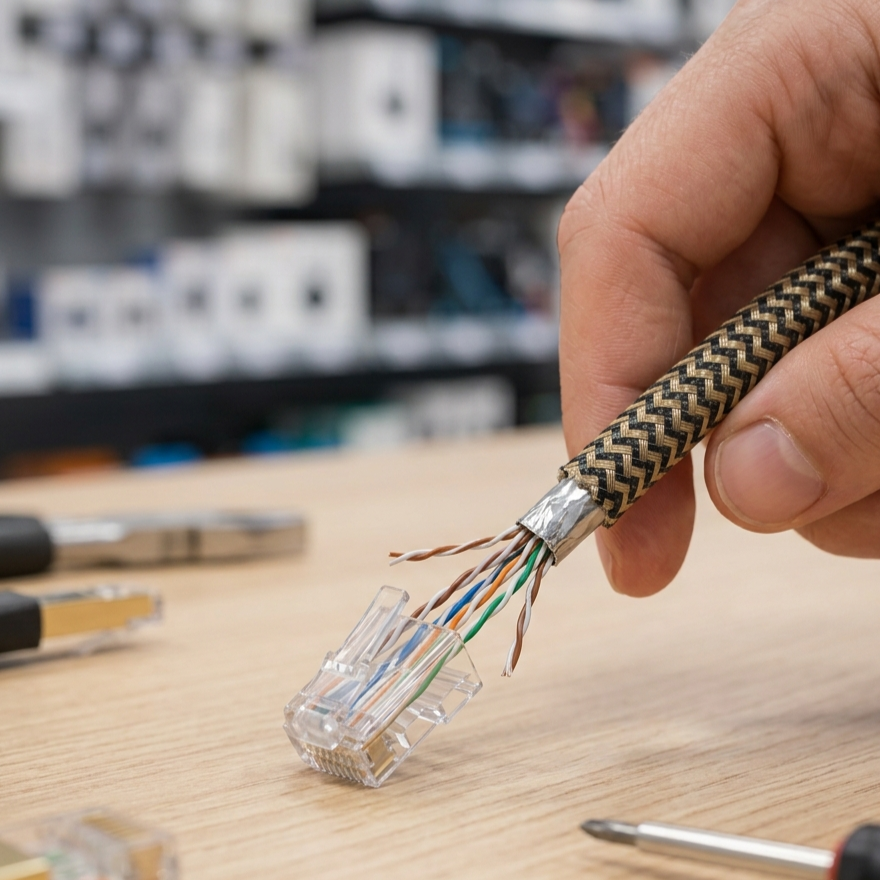 Verkeerde combinatie kabel en connector