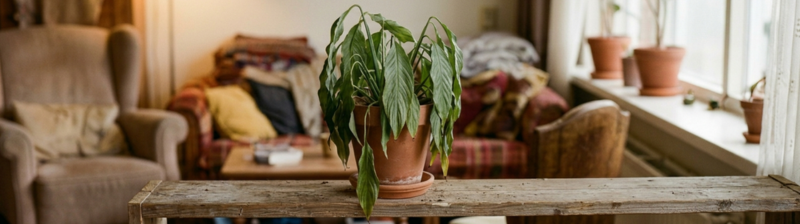 Kamerplant probleem: hangende bladeren