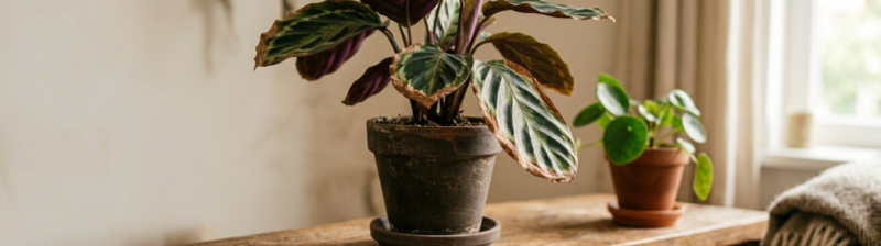 Kamerplant probleem: bruine bladpunten 