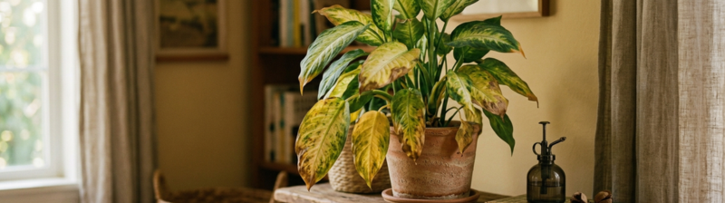 Kamerplant probleem: gele bladeren