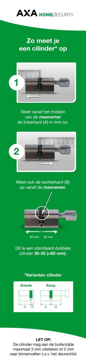 Cilindermaat opmeten | Kabelshop.nl