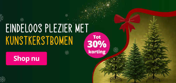 Kunstkerstbomen tot 30% korting