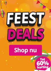 Feestdeals tot 60% korting