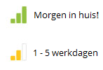 Verwachte levertijd